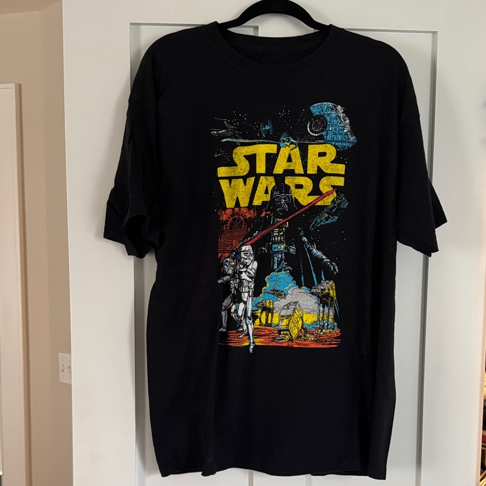 Star Wars Black Tee with Colorful Graphic